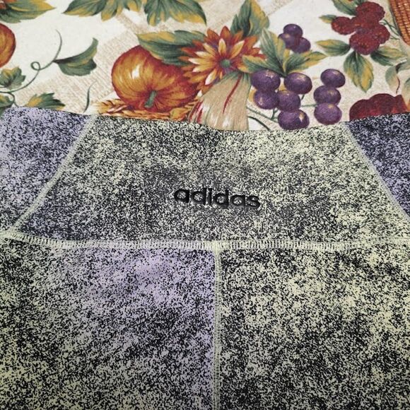 Adidas Climalite Yellow Purple High Rise Leggings Size Women's Small - Picture 3 of 3